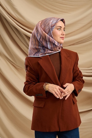 Silk Home Twill İpek Eşarp 11484-28 Yavruağzı, Mor, Pudra, Buz Mavi, Kahve