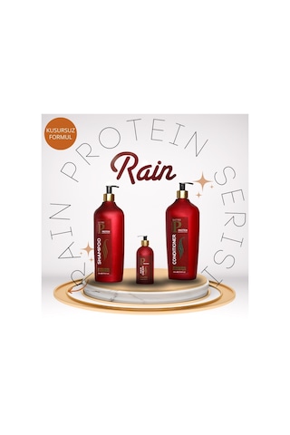 Rain Protein & Argan Saç Kremi 800 ML + Protein Şampuan 800 ML + Protein Saç Kremi 500 ML