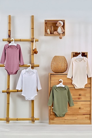 Tinylamb Softly Colors Uzun Kol Bebek Bodysuit Takımı - 4 Parça Çok Renkli