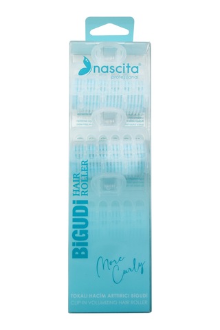 Nascita Tokalı Hacim Artırıcı Bigudi 4 Lü Saç Şekillendirici Bigudi Seti Nasbıgudı068 Mavi