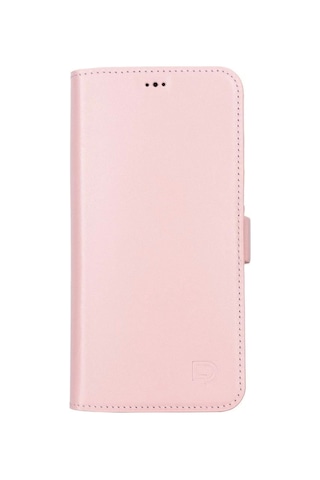 Apple iPhone 13 Pro Max Uyumlu Deri Cüzdanlı Kılıf Toz Pembe Çok Renkli