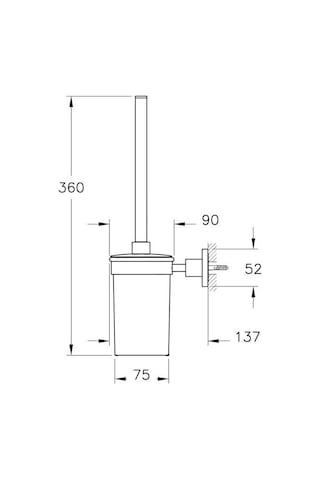 VitrA Base 500 Tuvalet Fırçalığı Krom  A44097