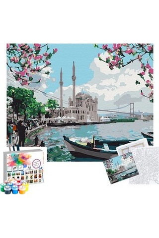 Sayılarla Boyama Seti 40 X 50 Cm Tuval Şasesine Gerili Ortaköy C