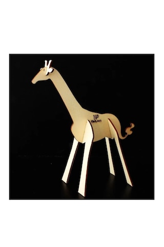 Ahşap Maket Hayvanlar Çocuklar Için Öğretici Boyanabilir - Zürafa