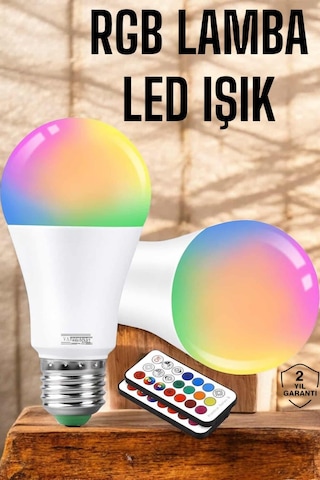 Rgb Led Lamba Led Işık Ampul Renk Değiştirebilen 100 Watt - Bayi Depom Diğer 96777422