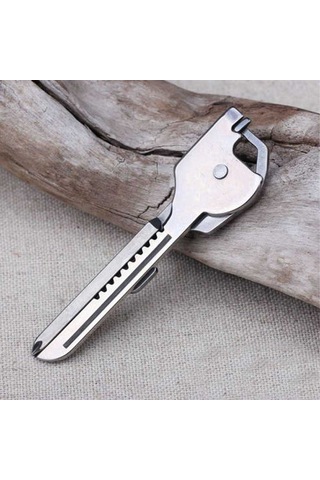 Tenfowee Stainless Çelik Çok İşlevli Katlanabilir Aleti - 6 Fonksiyonlu Somun İmhaçı, Bıçak, Çakmak - Dış Mekan Ve Ev Kullanıma Uygun