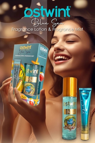 Ostwint Blue Sea Vücut Spreyi 200ml Ve Vücut Kremi 50ml Set Ferahlatıcı Deniz Esintisi Çiçeksi Parfü