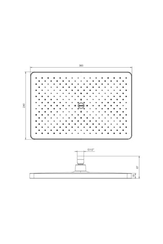 Eca Tiera Plus Banyo Dikdörtgen Duş Başlığı Mat Siyah Renkli 36x24 102145067c1 Siyah