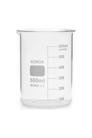 Cam Beher Dereceli 600 ML Kısa Form