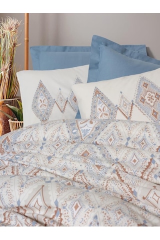 Cotton Box Bohem Nevresim Takımı Çift Kişilik Zanora İndigo Çok Renkli