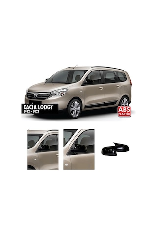 Dacia Lodgy Batman Yarasa Ayna Kapak - Parlak Siyah - Abs Plastik