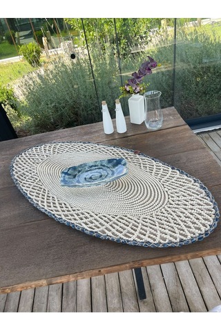Runner - 1 Adet - 110 X 55 Cm Beyaz