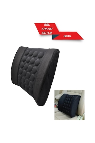 Bel Sırt Arkası Ortopedik Yastık Siyah 1