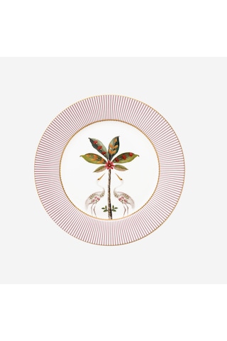 Pembe Porselen Kahvaltı Tabağı 21 Cm