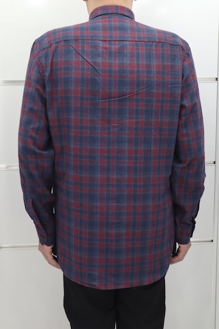 Cliente Dmctekstil Erkek Ekose Klasik Kesim Rahat Kalıp Tek Cepli Kışlık Kaşmir Gömlek Bordo
