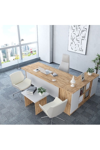 Cruz 3'lü Ofis Takımı  Model 8 Çam Beyaz