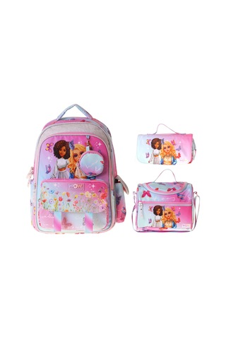 Wow Generation Üçlü İlkokul Okul Çanta Seti - Turkuaz - Pembe - Butterfly Baskılı - Kız Çocuk - Setwg-w6074a Çok Renkli