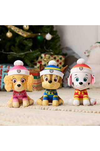 Paw Patrol Sesli Holiday Peluş 20 Cm 87323 Marshall Çok Renkli