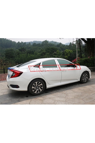 Honda Civic Fc5 2016-2021 Cam Alt Çıta Kromu Nikelajı
