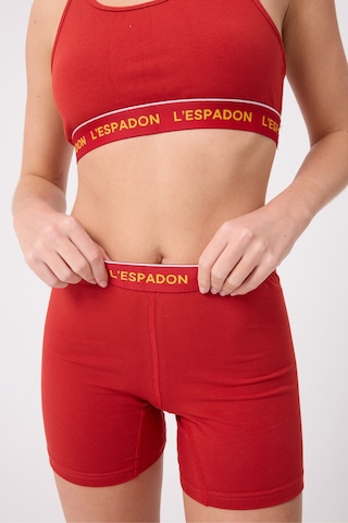 Athleshorts Yüksek Bel Kadın Uzun Boxer Şort-3275 Kırmızı