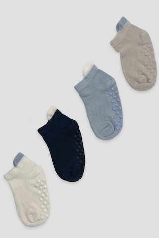 Defne Baby Erkek Bebek Ve Çocuk Kaydırmaz Tabanlı Premium Pamuklu Patik Çorap Seti Çok Renkli