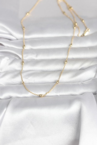Cm 14k Gold Renk Damla Topçuk Model Zincirli 60 Cm Kadın Kolye Diğer
