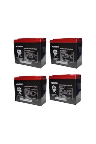 Monero 12v-20 Amper Dik -yeni Tarihli- E-bıke Akü 4'lü Paket 24 Amper Ebatlarında Ebatlar: 180 X 78 X 170mm