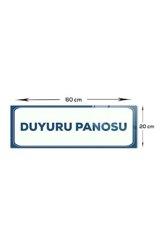 Decorita Cam Yönlendirme Levhası | Duyuru Panosu | 60cm X 20cm