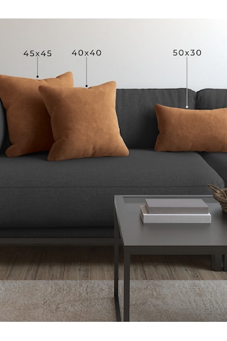 Br Demor Home Soft Series Kaju Rengi Kırlent, Yastık Kılıfı Kaju Rengi