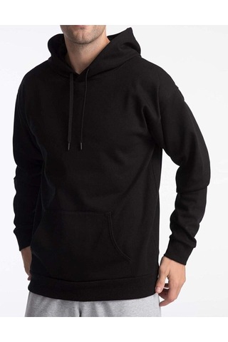 Unisex Oversize Kapüşonlu Sweatshirt Siyah