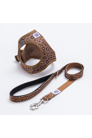 Wild Elegance Göğüs Tasması Ve Sevk Kayışı Tasma Seti Leopar Kedi Köpek Göğüs Tasması Seti