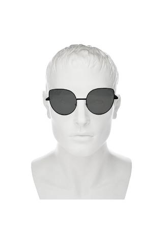 Thentech Erkek Ve Kadınlar İçin Polarize Siyah Cam Oval Unisex Güneş Gözlüğü Dma 20 Siyah