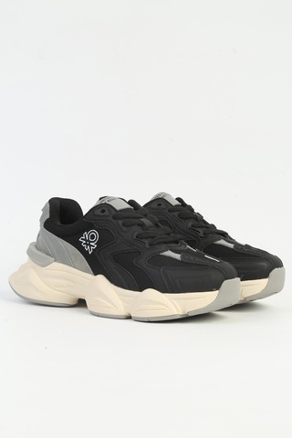 Benetton 11121 Yüksek Taban Kadın Sneaker Ayakkabı 267800001801 01 Siyah Siyah