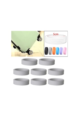 Homyl 8x Silikon Bagaj Jant Kapakları Çizilmeye Karşı Koruma Gri