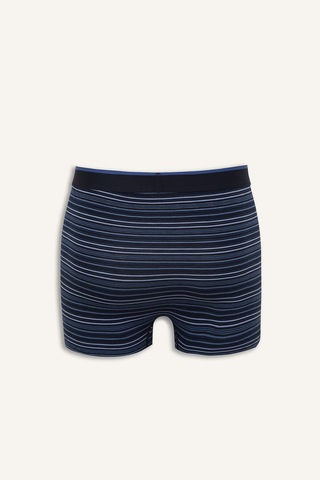Defacto Regular Fit Çizgili Ve Düz 3lü Boxer I4019ax26aunv30 Lacivert-nv30
