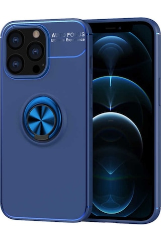 Apple Uyumlu iPhone 14 Pro Max Kılıf Zore Ravel Yüzüklü Silikon Kılıf