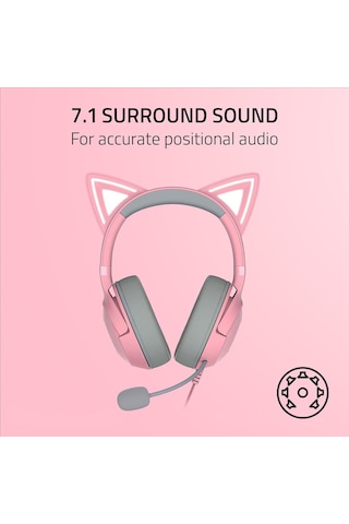 Razer Kraken Kitty V2 RZ04-04730200-R3M1 Kablolu RGB Kulak Üstü Kulaklık