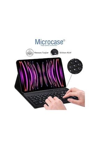 Samsung Uyumlu Tab S9 11'' Bluetooth Klavye Ve Mouse+stand Kılıf-bkk6