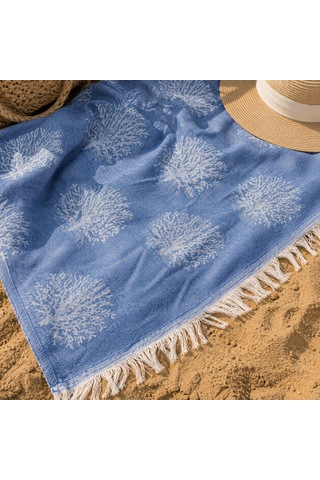 Soft Mercan Peştamal - Mavi - 80x140 Cm