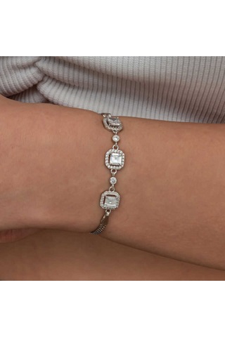 Casera's Gümüş Üçlü Kare Kadın Bileklik Csr2185827 Gümüş