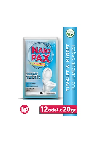 Tuvalet & Klozet Toz Temizlik Saşesi 12 Adet X 20gr