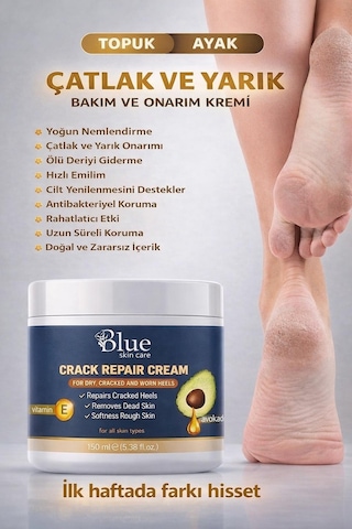 Blue Skin Care Ayak Topuk Çatlak Bakım Kremi 150 ML