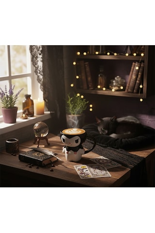 Kuromi Karakterli 3d Tasarım Seramik Kupa Çok Renkli