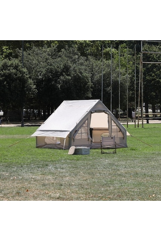 Şişme Kamp Çadırı 6-10 Kişilik Çadır Bej