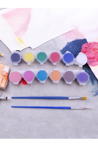 Üç Kız Kardeş, Biblo Taş Boyama Hobi Seti, 12 Renk Boya Ve Fırçal