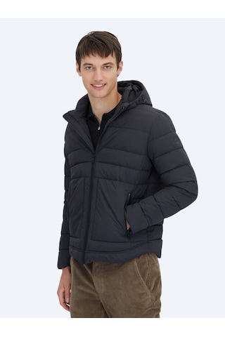 Kip Siyah Regular Fit Gömlek Yaka Casual Dokuma Mont Siyah