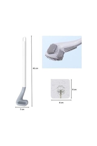 Buffer Golf Tasarımlı Silikon Wc Klozet Mutfak Temizlik Fırçası Kanca Hediyeli - Mavi