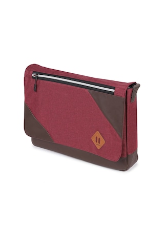 Strong 15.6 İnch Laptop Bölmeli Omuz Askılı Postacı Çantası Kft03 Bordo Çok Renkli