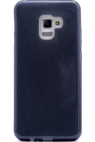 Samsung Uyumlu Galaxy A8 Plus 2018 Kılıf Zore Shining Silikon Siyah