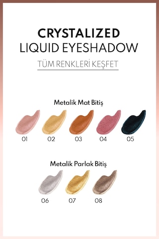 Crystalized Liquid Eyeshadow Likit Metalik Göz Farı - 01 Soft Elegance